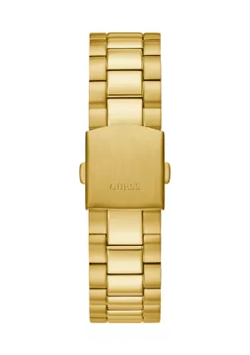 Gold Tone Case Stainless Steel Watch