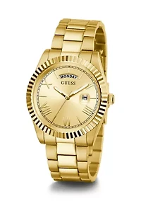 Gold Tone Case Stainless Steel Watch