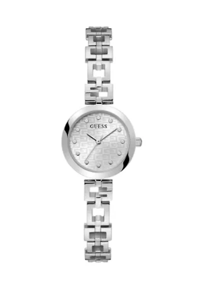 Silver Tone Case Stainless Steel Watch