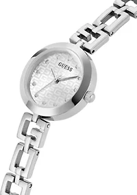 Silver Tone Case Stainless Steel Watch