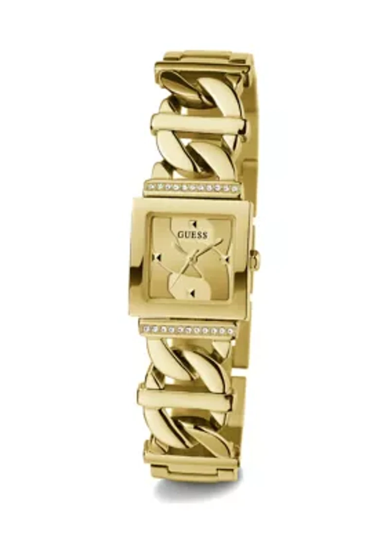 Gold Tone Runaway Chain Bracelet Watch