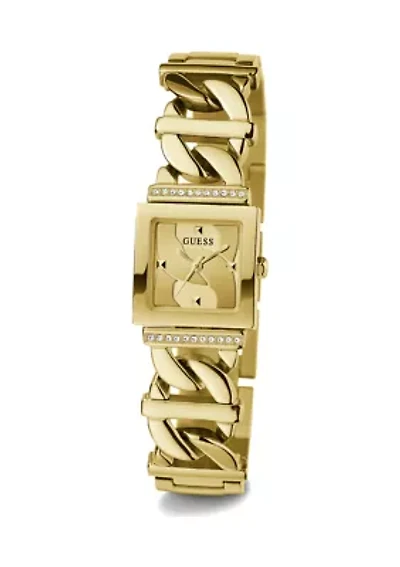 Gold Tone Runaway Chain Bracelet Watch