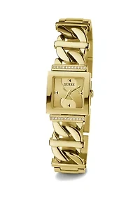 Gold Tone Runaway Chain Bracelet Watch