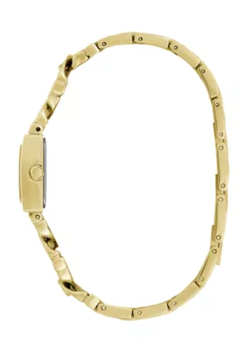 Gold Tone Runaway Chain Bracelet Watch