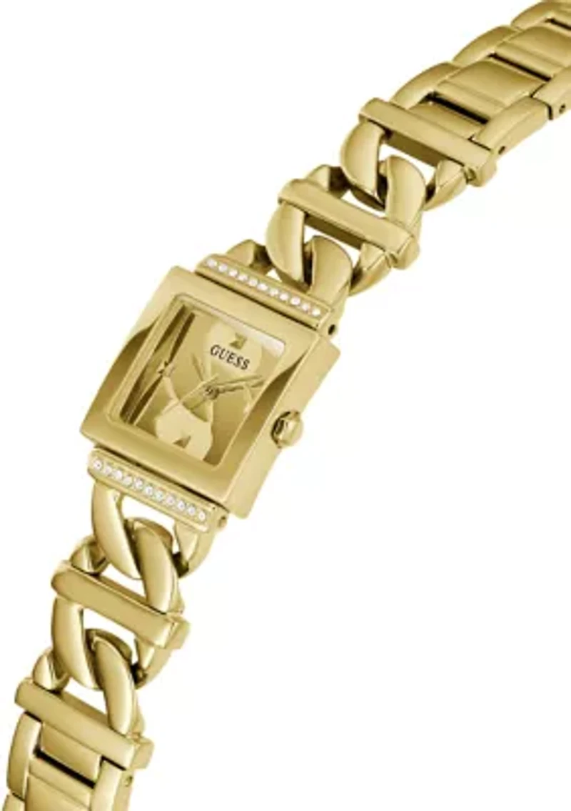 Gold Tone Runaway Chain Bracelet Watch