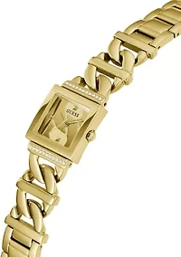 Gold Tone Runaway Chain Bracelet Watch