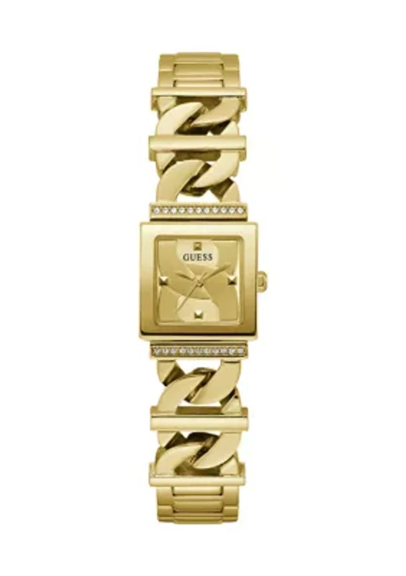 Gold Tone Runaway Chain Bracelet Watch