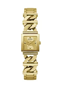 Gold Tone Runaway Chain Bracelet Watch
