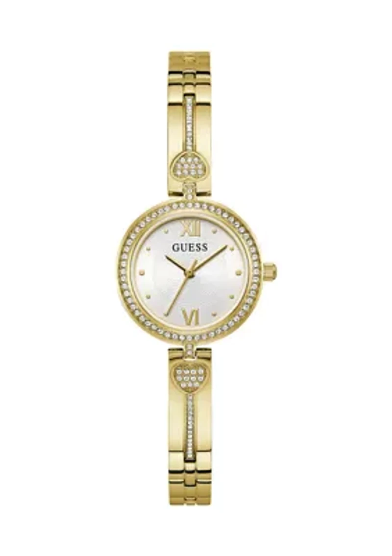 Gold Crystal Bangle Watch 