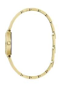 Gold Crystal Bangle Watch 