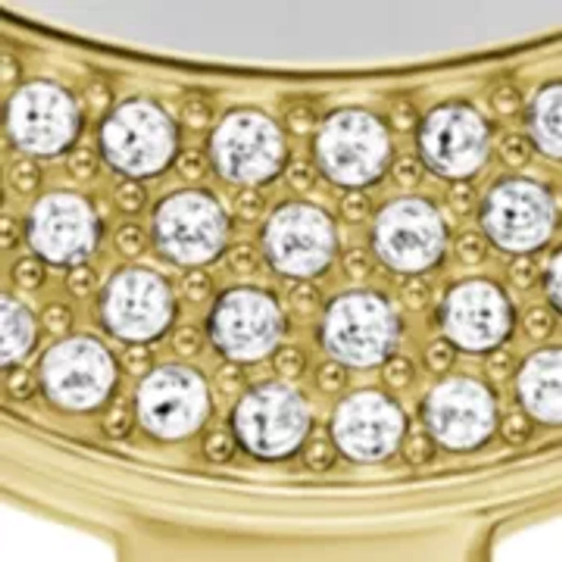 Gold Tone Analog Logo Watch