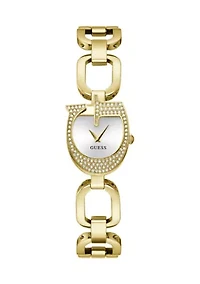 Gold Tone Analog Logo Watch