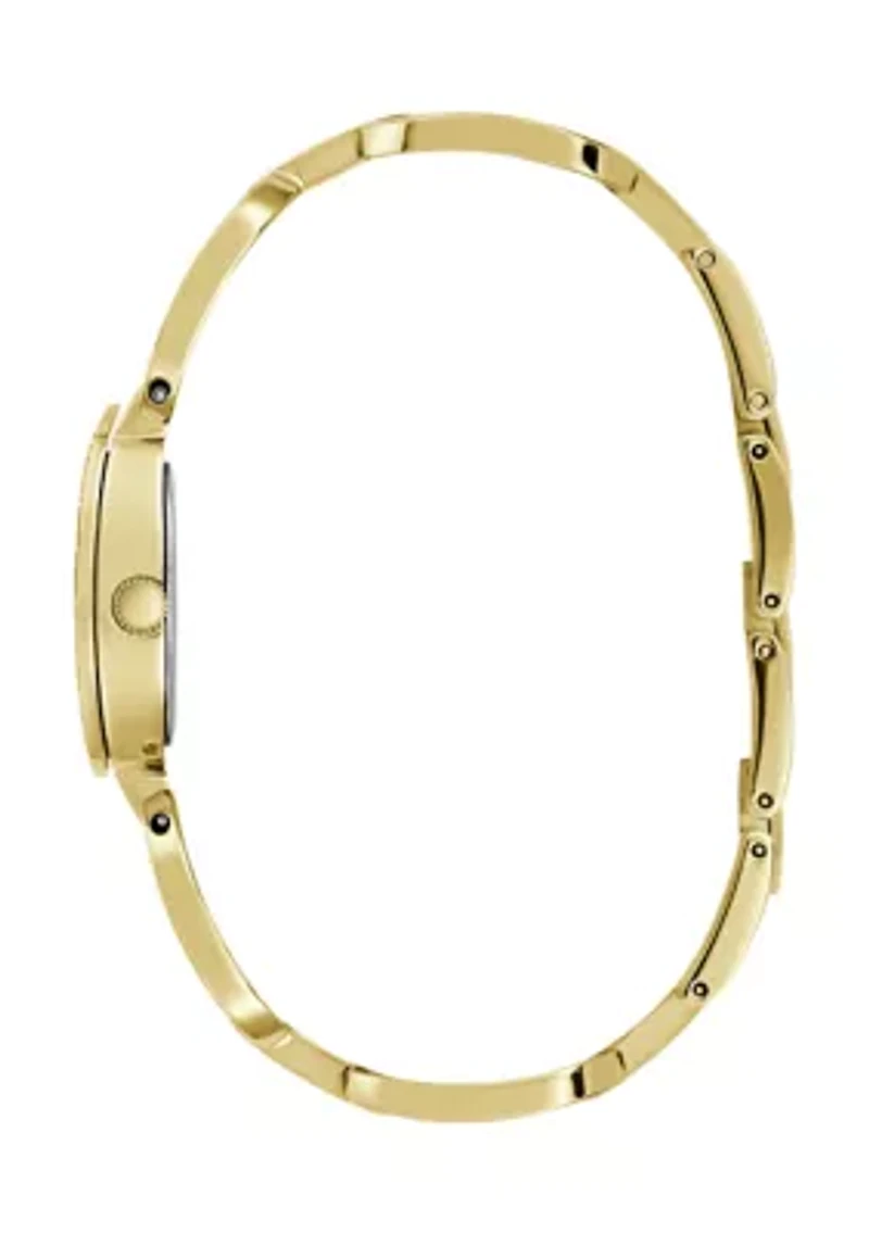 Gold Tone Analog Logo Watch