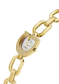 Gold Tone Analog Logo Watch