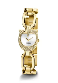 Gold Tone Analog Logo Watch
