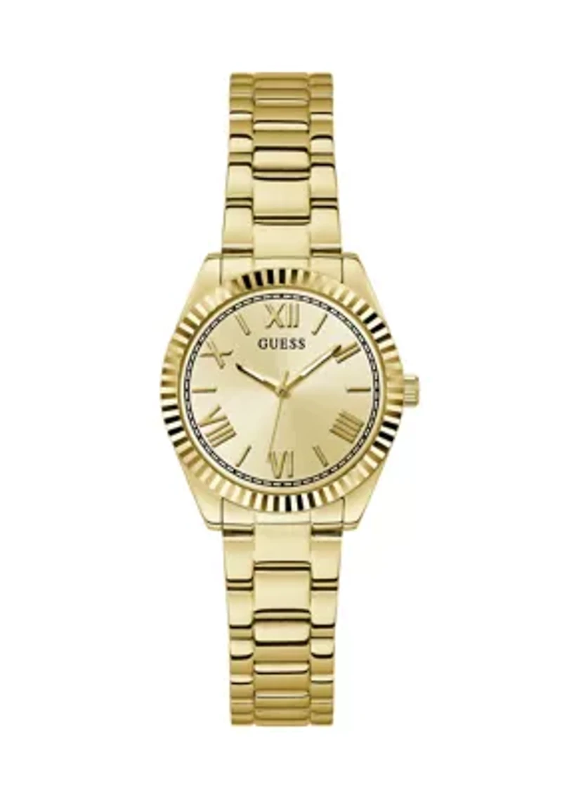 Gold Tone Analog Coin Edge Watch