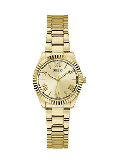Gold Tone Analog Coin Edge Watch