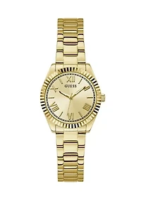 Gold Tone Analog Coin Edge Watch