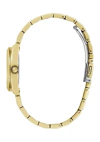 Gold Tone Analog Coin Edge Watch