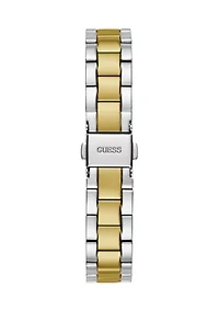 Two Tone Slim Blue Dial Watch