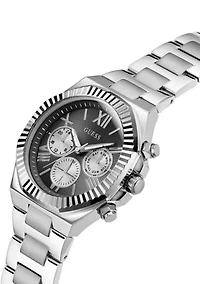 Silver and Black Metal Watch