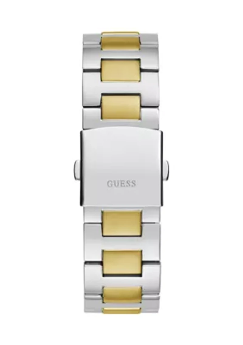 Stainless Steel Two Tone Blue Dial Watch