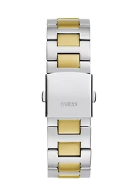 Stainless Steel Two Tone Blue Dial Watch