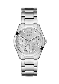 Silver Tone Multi-Function Watch