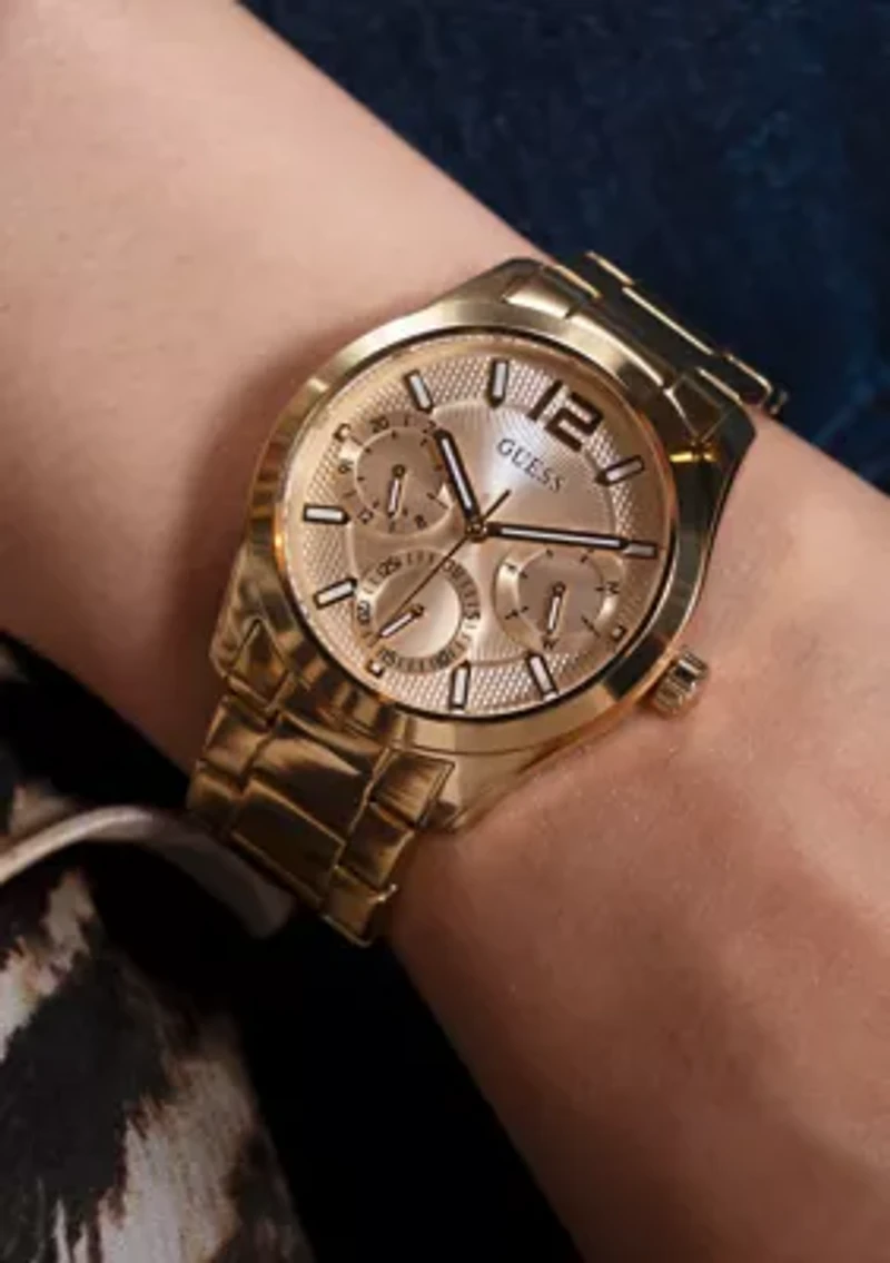 Gold Tone Multi-Function Watch