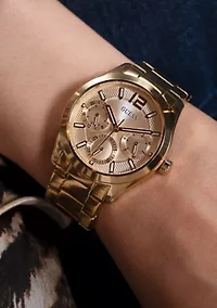 Gold Tone Multi-Function Watch