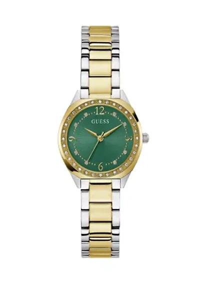 Two Tone Green Dial Watch
