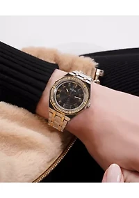 Two Tone Metal Bracelet Watch