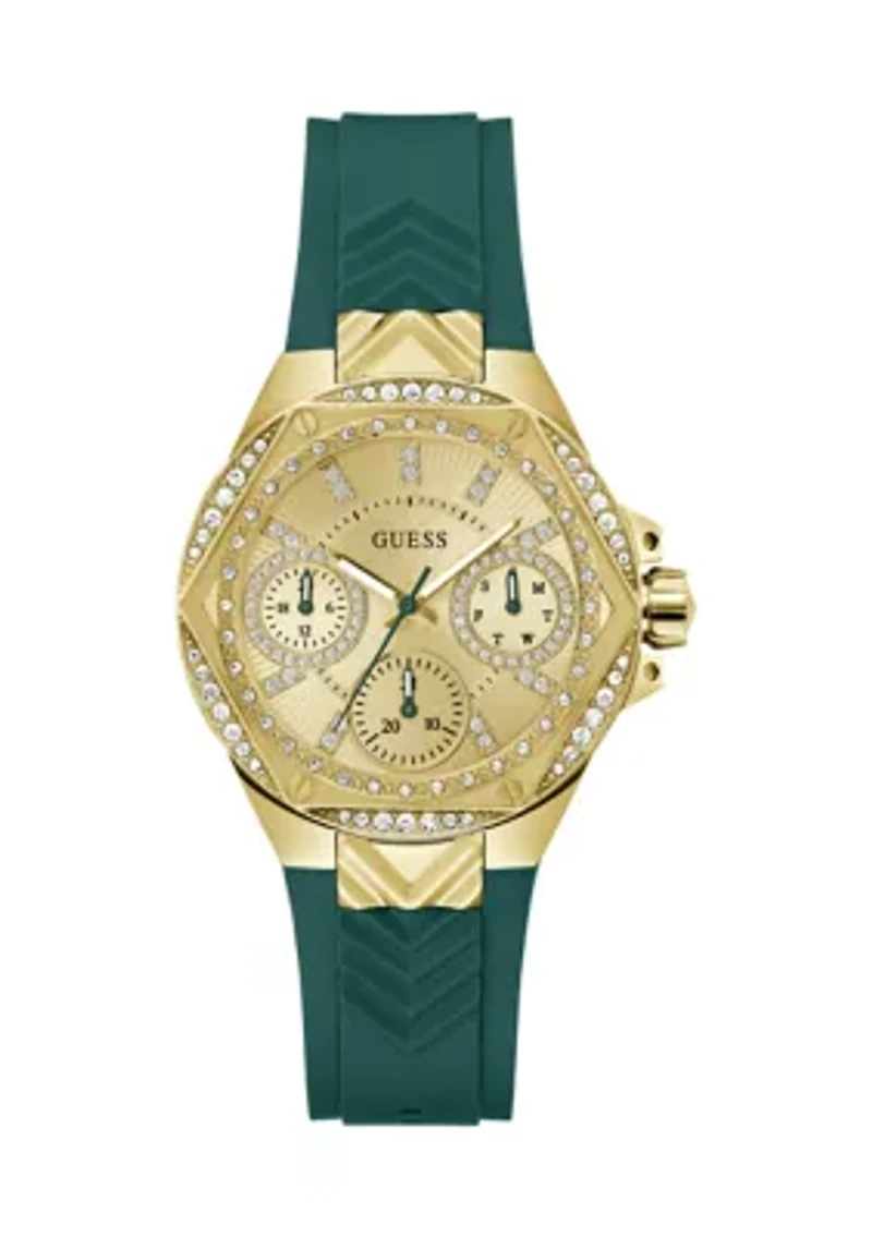 Green Gold Tone Multi-function Watch
