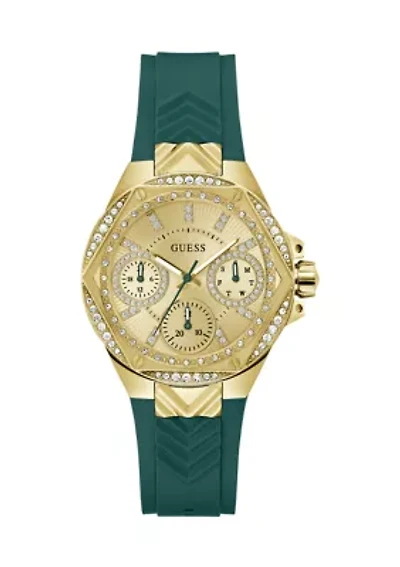 Green Gold Tone Multi-function Watch