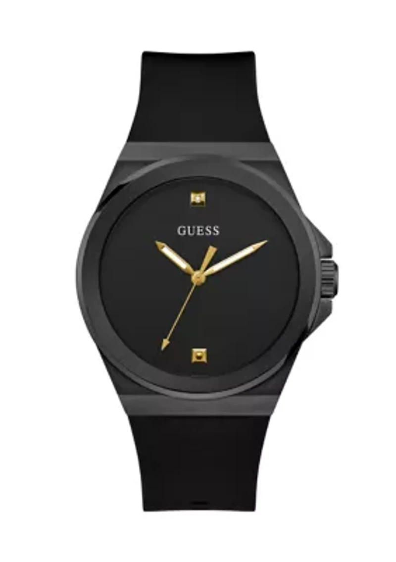 Rubber Black Band Watch