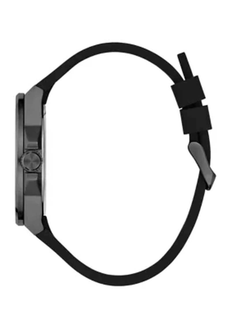 Rubber Black Band Watch