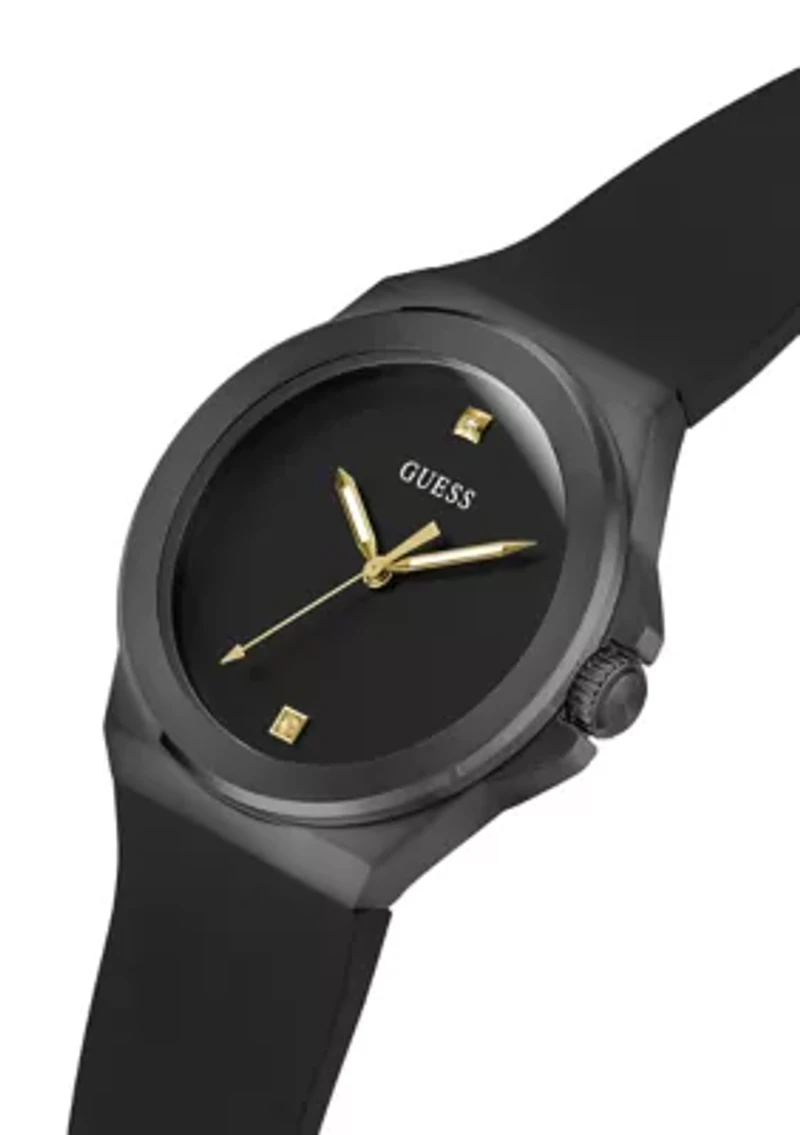 Rubber Black Band Watch
