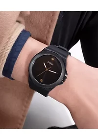 Rubber Black Band Watch