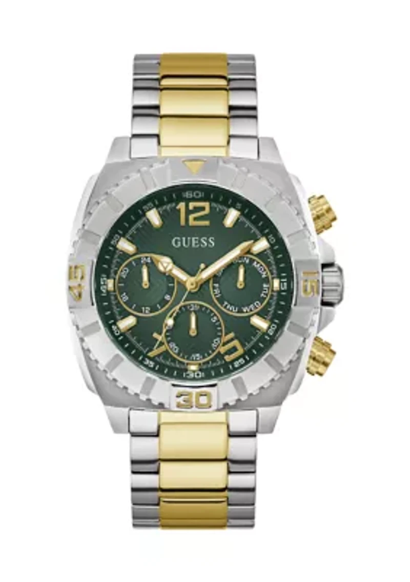 Two-Tone Silver Tone Multifunction Watch