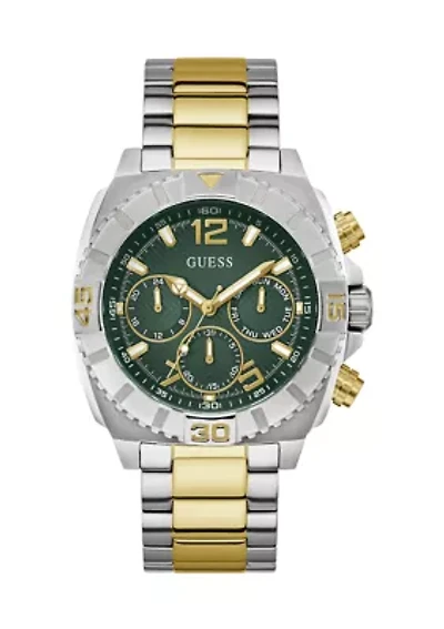 Two-Tone Silver Tone Multifunction Watch