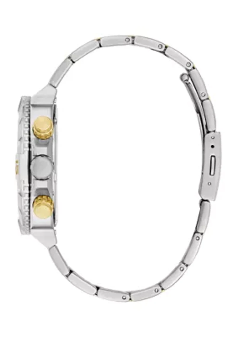 Two-Tone Silver Tone Multifunction Watch