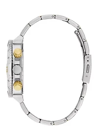Two-Tone Silver Tone Multifunction Watch