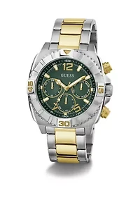Two-Tone Silver Tone Multifunction Watch