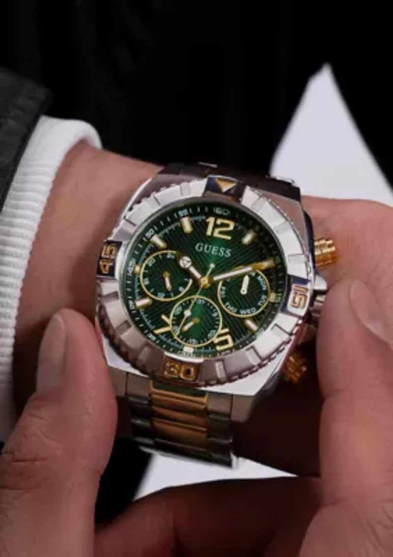Two-Tone Silver Tone Multifunction Watch