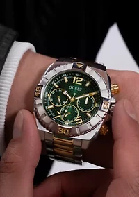 Two-Tone Silver Tone Multifunction Watch