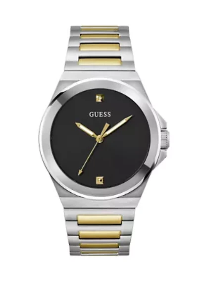 Two Tone Black Dial Watch