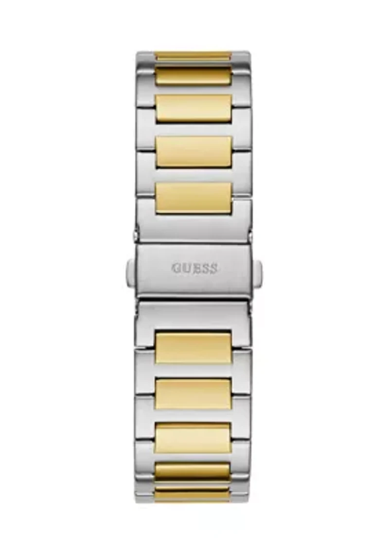 Two Tone Black Dial Watch