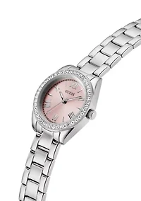 Mini Luna Ladies Silver Tone Analog Watch