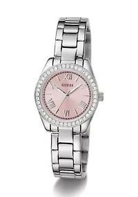 Mini Luna Ladies Silver Tone Analog Watch
