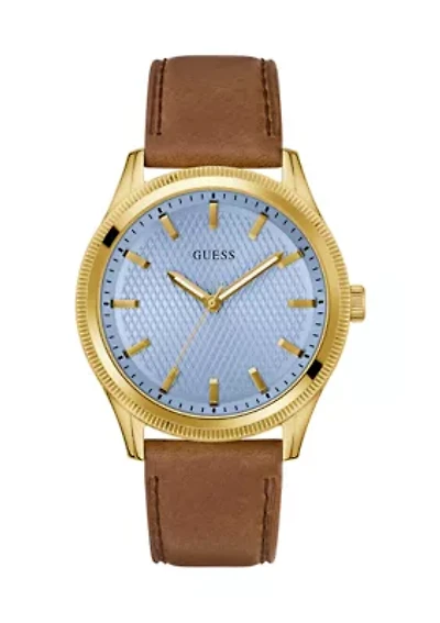 Men's Brown Gold Tone Analog Watch